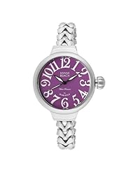 Glam Rock Womens MBD27136 Miami Beach Art Deco Purple Dial Stainless Steel Watch