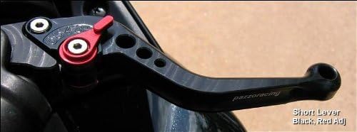2010 BMW S1000R Pazzo Racing Shorty Levers Black Levers with Red Adjusters