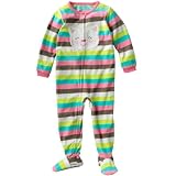 Carter's Striped Fleece Kitty Footed Pajamas