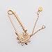 Maikun Black Enamel Daisy Flower with Rhinestone Pendant Ornament Pin Brooch