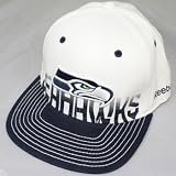 Seattle Seahawks Reebok White 2010 Sideline Player Pro Shape Flat Brim Flex Hat - Large-XL