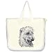 Irish Wolfhound #2 Dog art print 20 Inch Zippered cotton canvas Tote Bag
