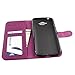 Droid Turbo Case, Abacus24-7 Wallet with Flip Cover and Stand, Purple