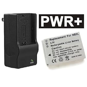 PWR+ Charger CB-2LX & Battery NB-5L Combo for Canon PowerShot SD SD990 SD890 SD880 SD870 SD850 SD800 SD790 SD700 IS Series; IXY Digital 95 920 910 900 820 810 800 3000 2000 1000; IXUS Digital 980 970 960 950 900 90 870 860 850 IS Ti Series