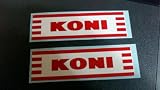 Vintage Motorcycle Koni Rear Shock Decals 1 pair. Used on Husky, Maico, Ossa, Montesa, Puch Etc.