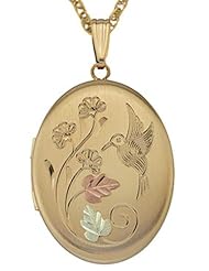 Black Hills Gold Oval Hummingbird Locket