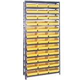 - Quantum 12in. D x 36in. W x 75in. H, 36 Shelf Bin Unit - Green
