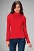 Women's ribbed long-sleeve turtleneck sweater (1111, White, XL)
