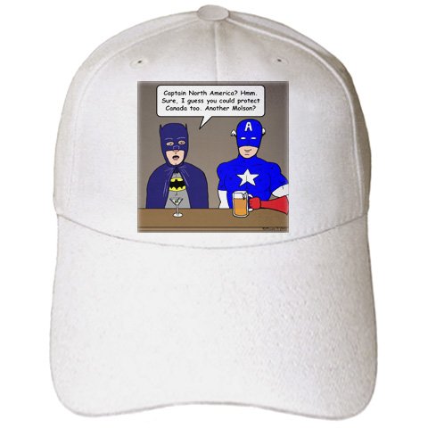  Rich Diesslins Funny General Cartoons - Super Hero Parody with Batman and Captain America at the bar - Caps