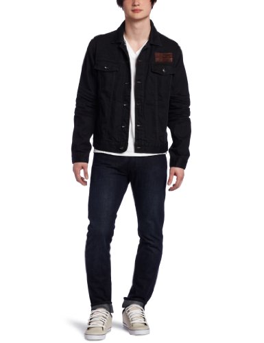 Rocawear Men’s Long Sleeve Old Glory Jacket, Black, 44