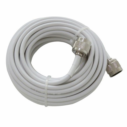 White 16.5 Feet 50ohm 50-3 Low-loss Coaxial Cable For Connecting Cell Phone Booster To Antenna