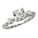 14K White Gold Antique Diamond Engagement Ring, circa 1940s