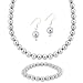 Sterling Silver Gray Pearl Cats Eye Jewelry Set