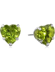 14k White Gold Heart Stud Earrings