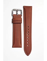 22mm Padded Brown Soft- Breitling Style with Leather Lining and S/S Heavy Buckle