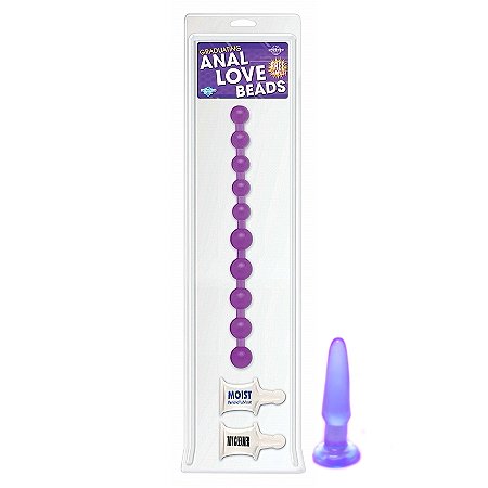 Pipedream Products Graduating Anal Love Beads Purple Adult Sex Toy Kit