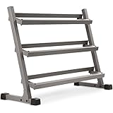 XMark 4 ft. Three Tier Dumbbell Rack XM-3107.1 (Gray or White)