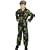 Army Soldiers Costume Green Brown Black with Shirt Pants and Cap