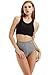 Creabygirls Womens High Waist 2 Piece Bikini Swimsuit Spa Swimsuit(US8-10(Asia Large),Black Stripe)