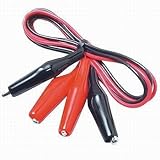 テイシン電機 テストリード 0.5SQ ミノムシクリップ付き 赤/黒 1m TLA-10