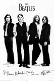 The Beatles Poster Signatures 24X36 Black White Poster Print, 24x36 Music Poster Print, 24x36