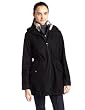 ABS By Allen Schwartz Womens Hood Zip Front Coat with Faux Fur Vest ABS By Allen Schwartz Womens Hood Zip Front Coat with Faux Fur Vest
