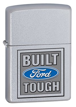 Satin Chrome, Ford Built Tough (ZI21086) Category: Miscellaneous Lighters