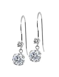 1.13 Ct Round G/H Diamond White Diamond 14K White Gold Earrings