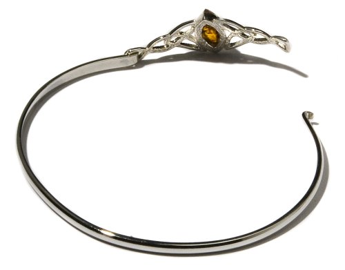 Sterling Silver Celtic Love Knots Amber Bracelet under The Jewelry Store