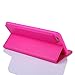 Nouske iPhone 6 Plus/ 6s Plus 5.5 inch Flip Folio Wallet Stand up Credit Card Holder Leather Case Cover Holster/Magnetic Closure/TPU bumper/360 Full Body Protection, Hot Pink