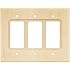 Brainerd 65171 Wood Square Triple Decorator Wall Plate / Switch Plate / Cover