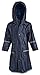 Kid's Rain Jacket:Big Girls Kids Waterproof Full Length Long Hooded Raincoat Jacket for Children - Blue (X-Large)
