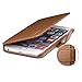 OCASE Leather Wallet Case with empered Glass Screen Protector for Apple iPhone 6/6S - Brown