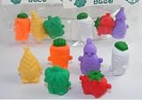 Iwako Vegetable Pencil Top Erasers 6 Pc Set