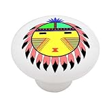 Tribal Wings Decorative High Gloss Ceramic Drawer Knob