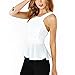 May&Maya Women's White Sleeveless Peplum Top
