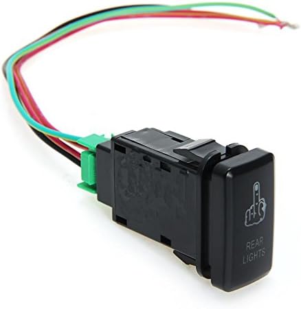 Toyota LED Push Switch with Connector Wire Kit- Laser REAR LIGHTS FINGER Symbol for Toyota