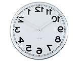 Karlsson Wall Clock Dome Backwards, Black