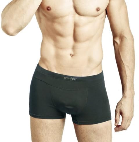 Wantdo Bamboo Fiber Comfortable Soft Men's Boxer Brief Underwear 4 Pack 4 Colors BB001 (XXL 30-36")