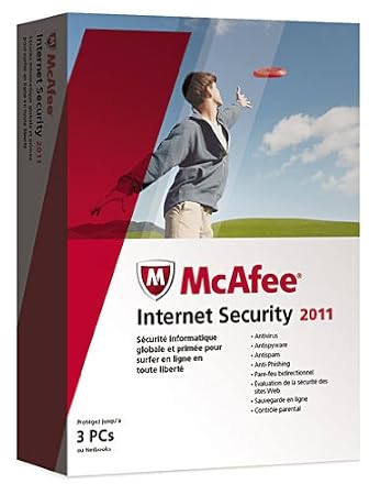 McAfee internet security 2011 (3 postes, 1 an)