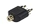 Monoprice 107198 3.5mm Stereo Jack to 2 RCA Plug Splitter Adaptor, Gold Plated, 1-Pack