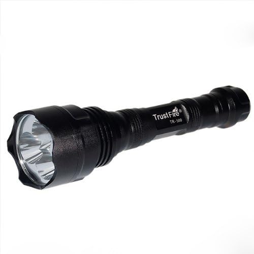 TrustFire TR-500 Cree P4 White/Red/Green Tri-Color 3-Mode LED Flashlight Torch Flashlamp (2*18650)