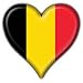 Bottone Cuore Belga - Belgium Heart Flag - 24