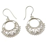 Silver Plated Brass Small Inverted Heart Twist Hook Earrings