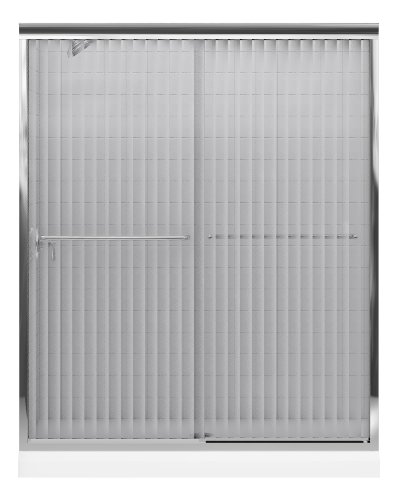 KOHLER K-702204-G54-SHP Fluence Frameless Bypass Bath Shower Door, Bright Polished Silver