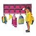Rainbow Large Wall Mount Coat Locker Without Trays Red