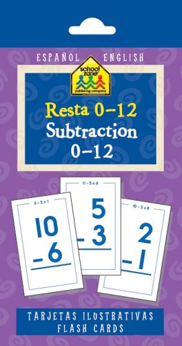 Subtraction 0-12 Flash Cards