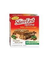 Slim-Fast Optima Snack Bar, Chocolate Mint Crisp, 1.0-Ounce Bars in 6-Count Boxes (Pack of 8)