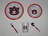 AUBURN TIGERS Team Logo 5 Piece Baby Child Dinner Set ( Sipping cup, Plate, Bowl, Fork,... by Duckhouse