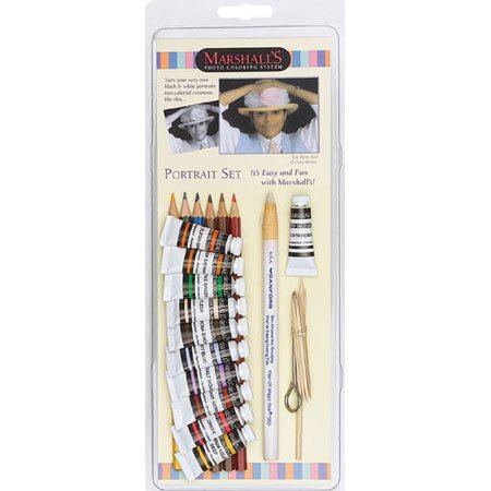 Marshall's Portrait Set, Oil and Pencil Hand Coloring Set for Photographic Portraits
